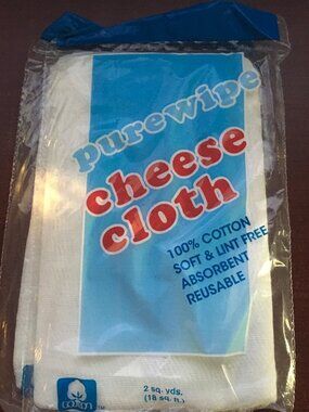 Purewipe Cheese Cloth 2.93 Yds 18 Sq Ft 100% Cotton Soft Lint Free White